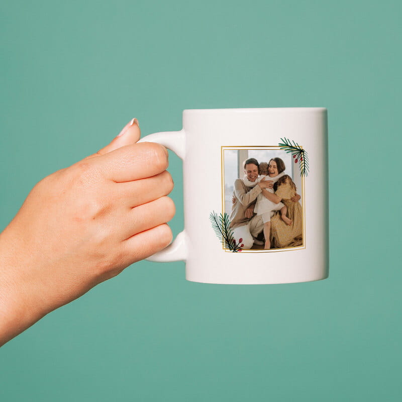 Fotoğraf ve İsim Özelleştirmeli Yılbaşı Çerçeveli Kupa