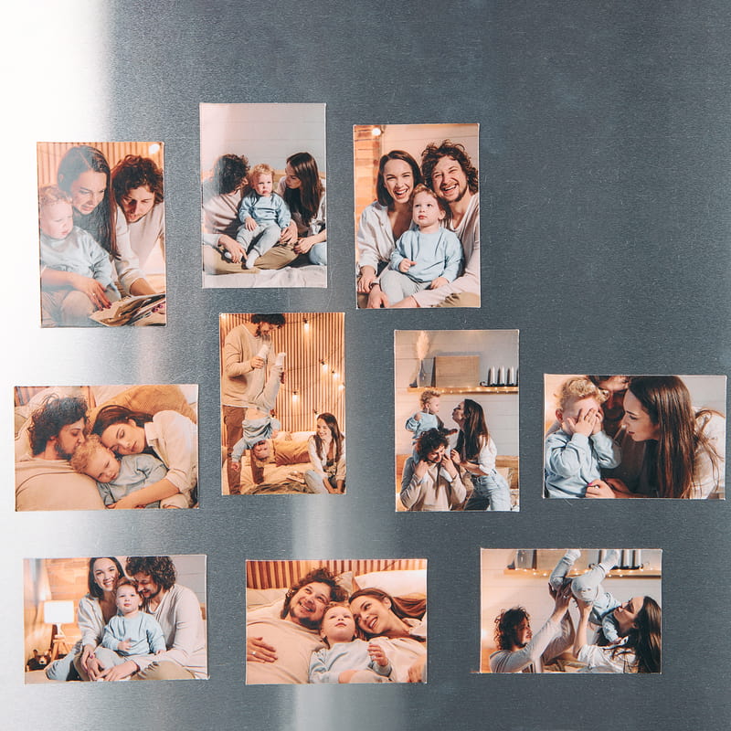 Fotoğraflı Dikdörtgen Buzdolabı Magneti - 18 Adet