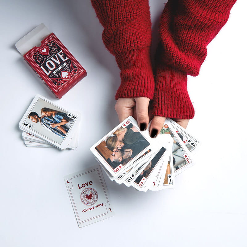 Fotoğraflı İskambil Kağıdı Hediyeli Sevgili Hediye Kutusu