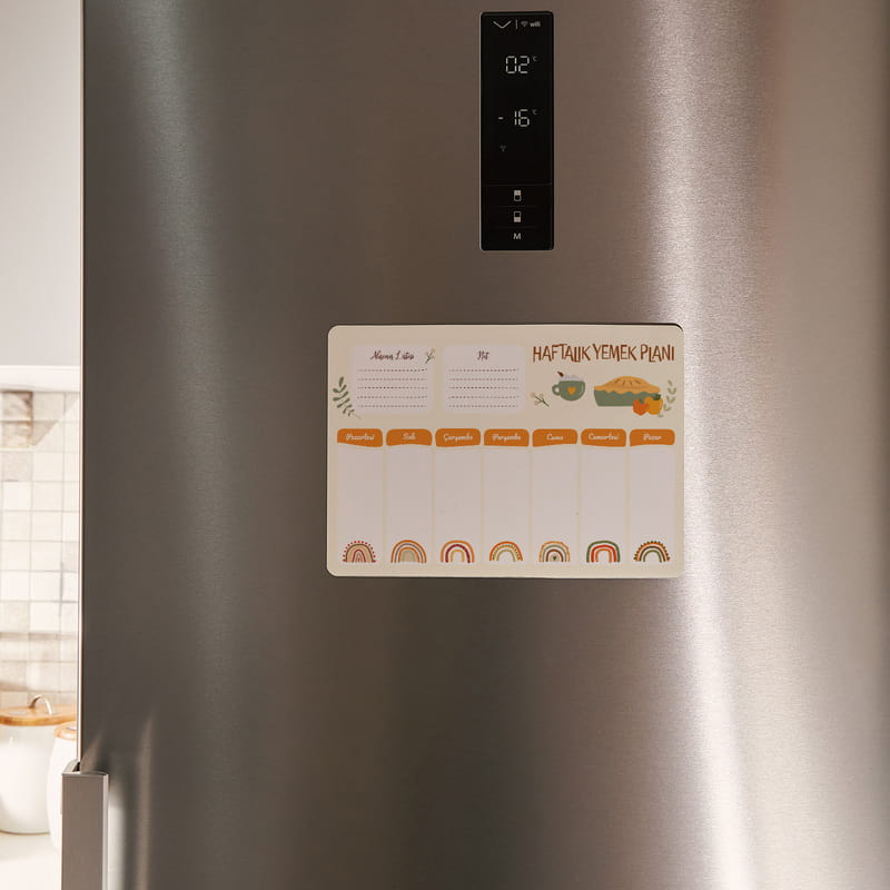 Haftalık Yemek Planlayıcı Buzdolabı Magneti