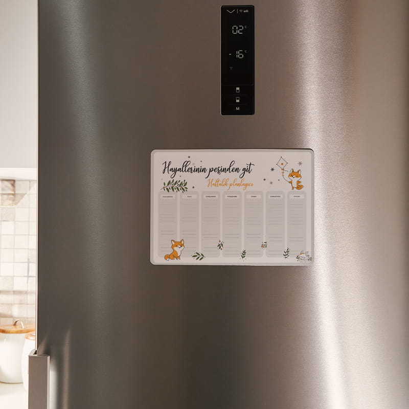 Hayallerinin Peşinden Git Mottolu Magnet Planlayıcı