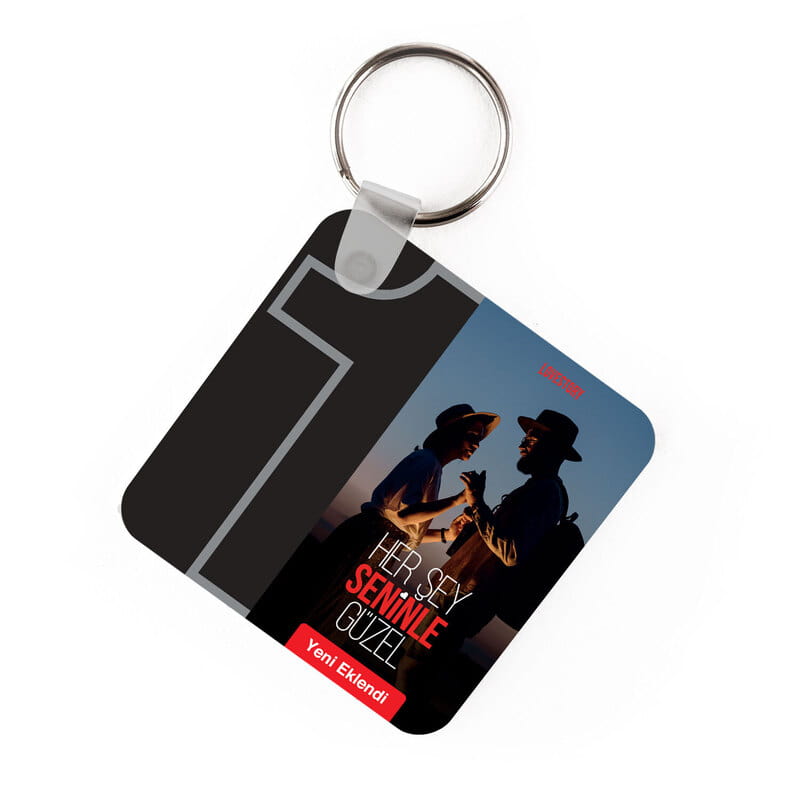 Her Şey Seninle Güzel Lovestory Fotoğraflı Anahtarlık