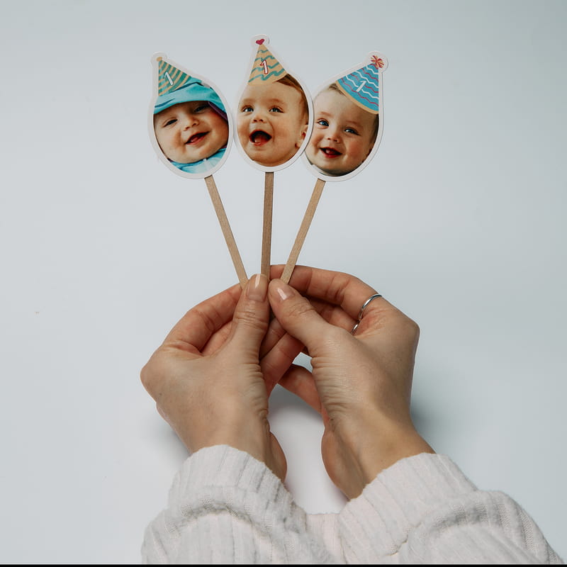 Her Yaşa Özel Fotoğraflı Doğum Günü Parti Süsü