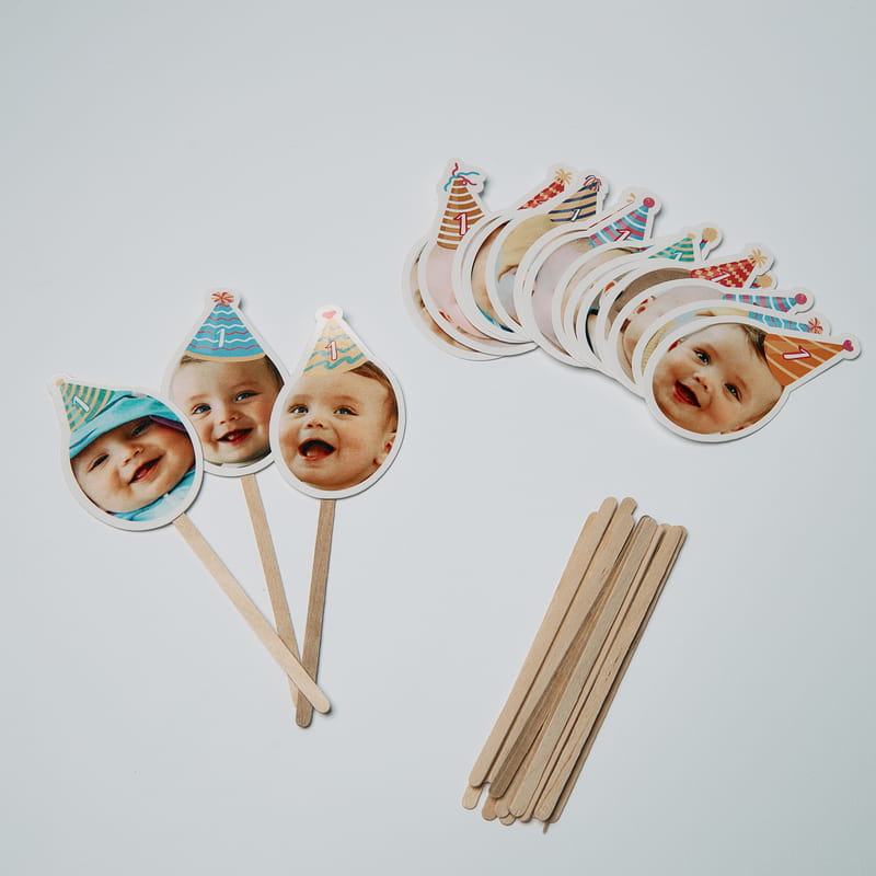 Her Yaşa Özel Fotoğraflı Doğum Günü Parti Süsü