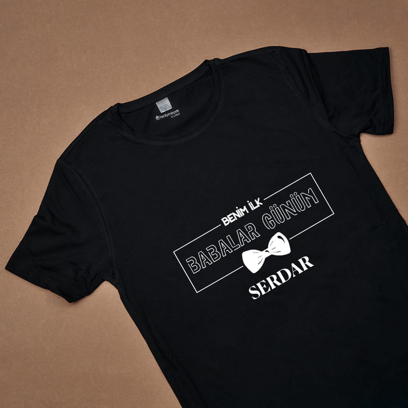 İlk Babalar Günü Hatırası Baba Bebek İsme Özel Tişört Body Kombini