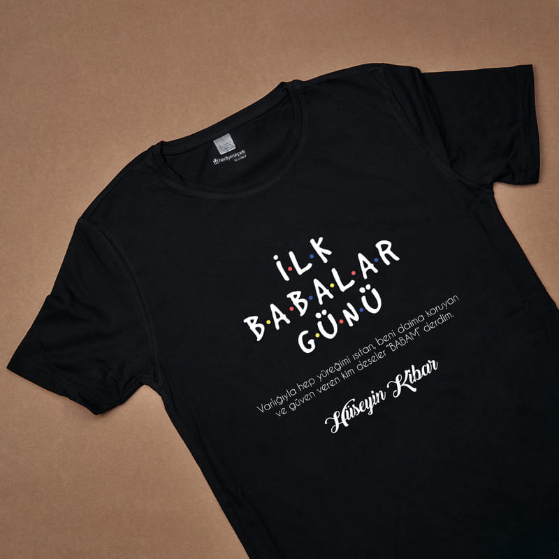 İlk Babalar Günü Hediyesi Baba Tişört Bebek Body Kombini - %100 Pamuklu Kumaş