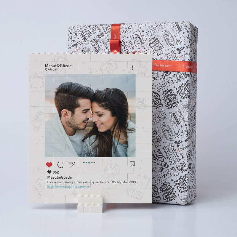 Instagram Tasarımlı Özelleştirilebilir 96 Parça Block Puzzle