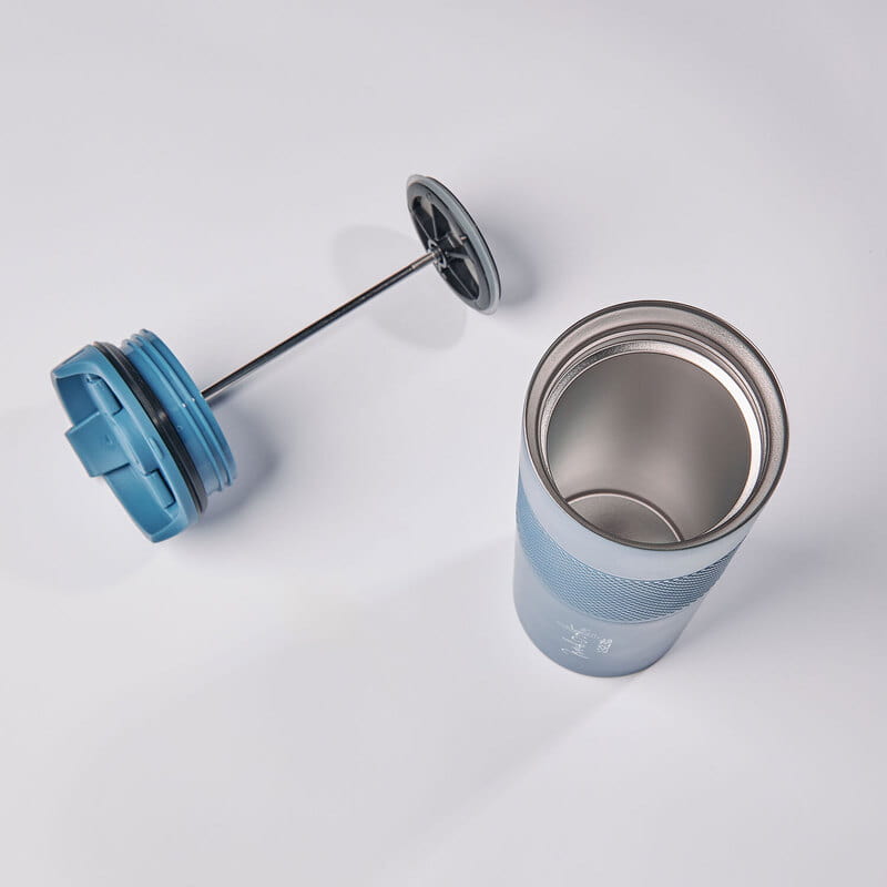 İsim ve Tarih Yazılı Sevgiliye Hediye French Press Çelik Termos