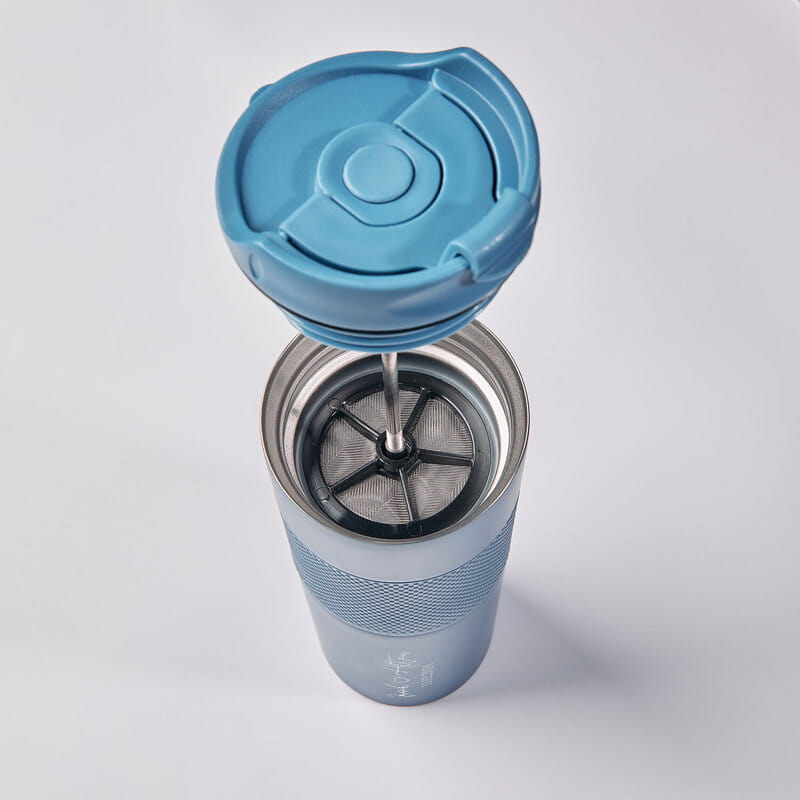 İsim ve Tarih Yazılı Sevgiliye Hediye French Press Çelik Termos