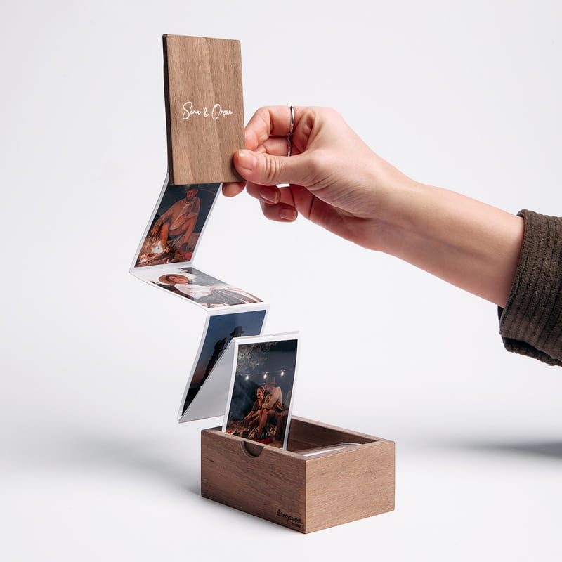 İsme Özel Kapaklı Akordiyon Açılır Fotoğraf Kutusu