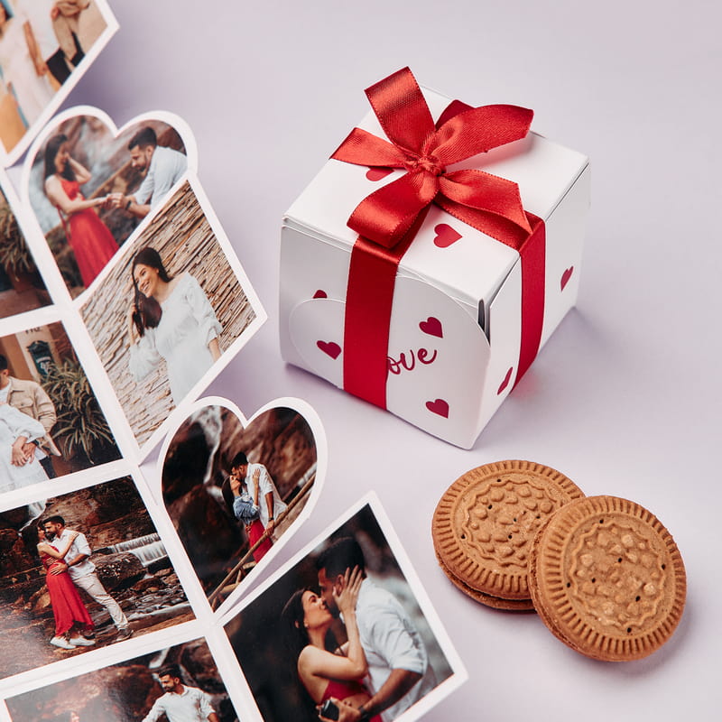 İsme Özel Kolye Hediyeli Kalp Kalbe Fotoğraflı Kutu