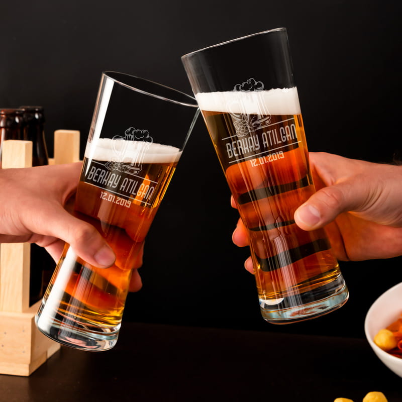 İsme Özel Tasarımlı Prag Bira Bardağı