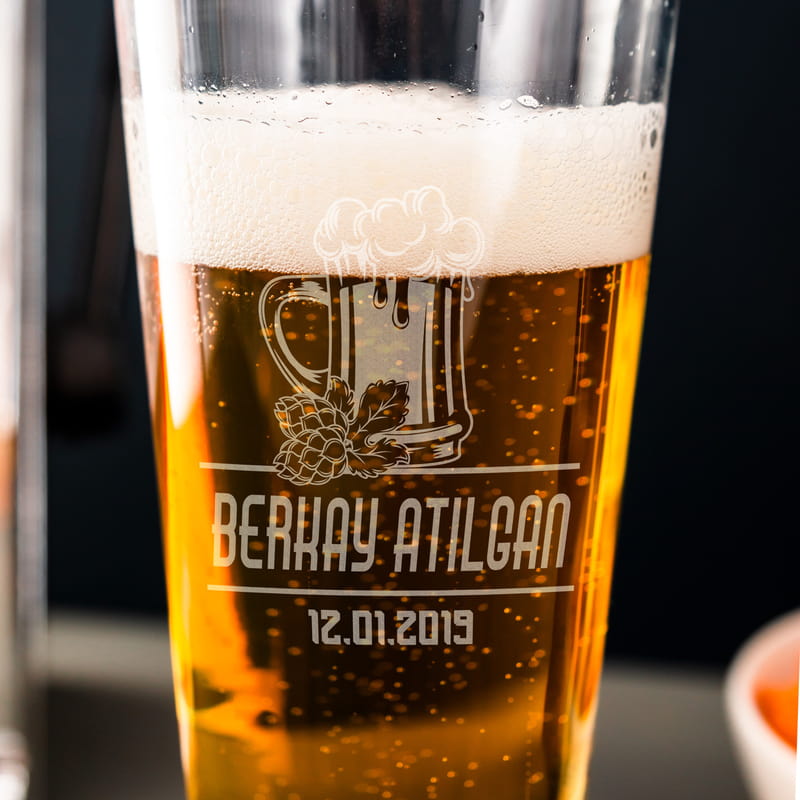 İsme Özel Tasarımlı Prag Bira Bardağı