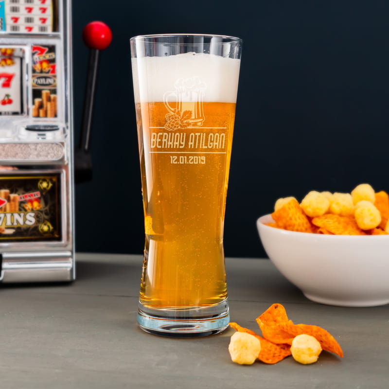 İsme Özel Tasarımlı Prag Bira Bardağı