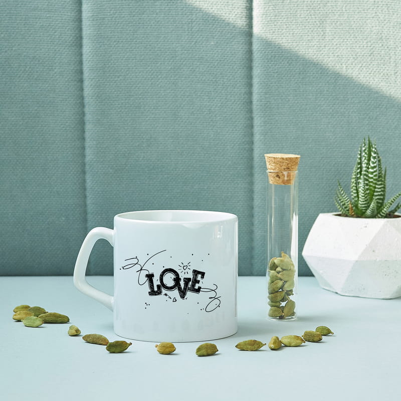 Kalp Fotoğraf Baskılı Fincan Bardak