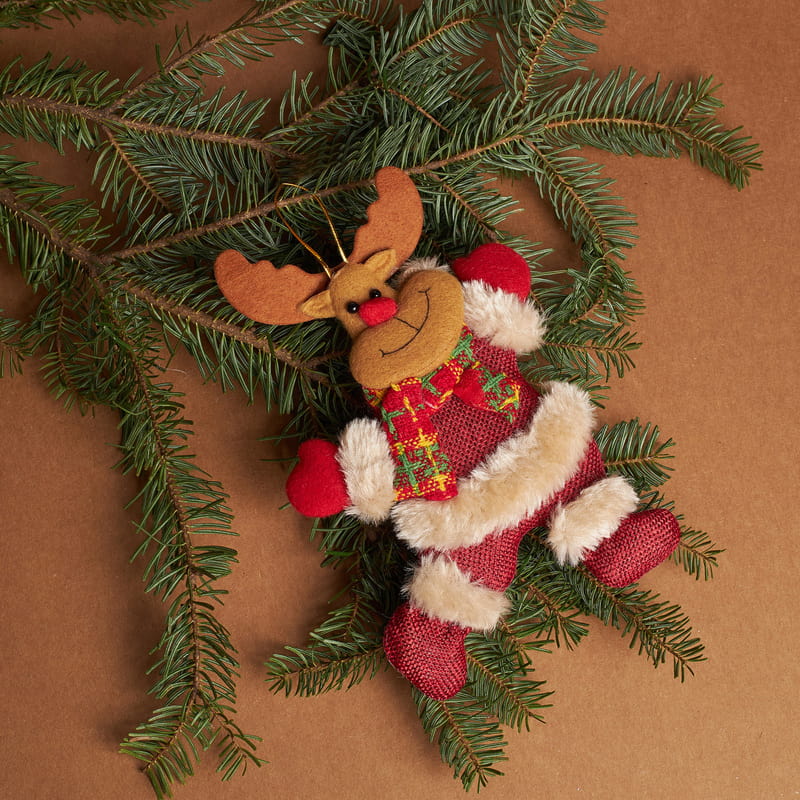 Kapı Süsü Hediyeli Dekoratif Yılbaşı Hediye Kutusu