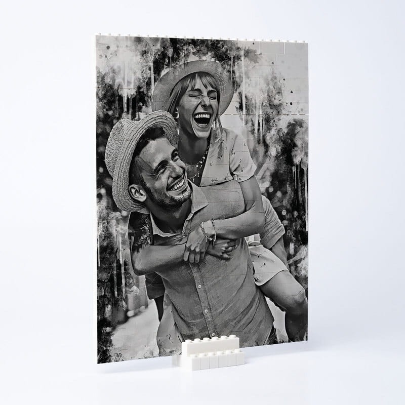 Karakalem Fotoğraf Efektli 144 Parça Block Puzzle