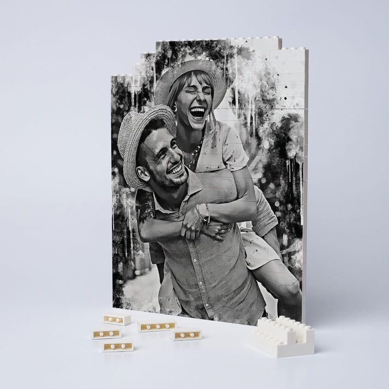 Karakalem Fotoğraf Efektli 144 Parça Block Puzzle