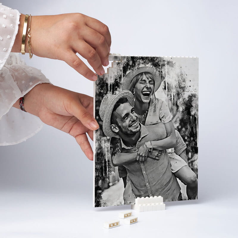 Karakalem Fotoğraf Efektli 144 Parça Block Puzzle