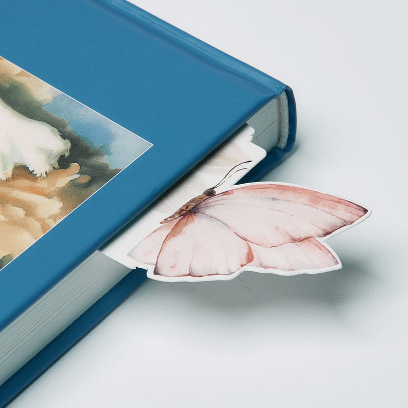 Kelebek Tasarımlı İsme Özel 8'li Kitap Ayracı