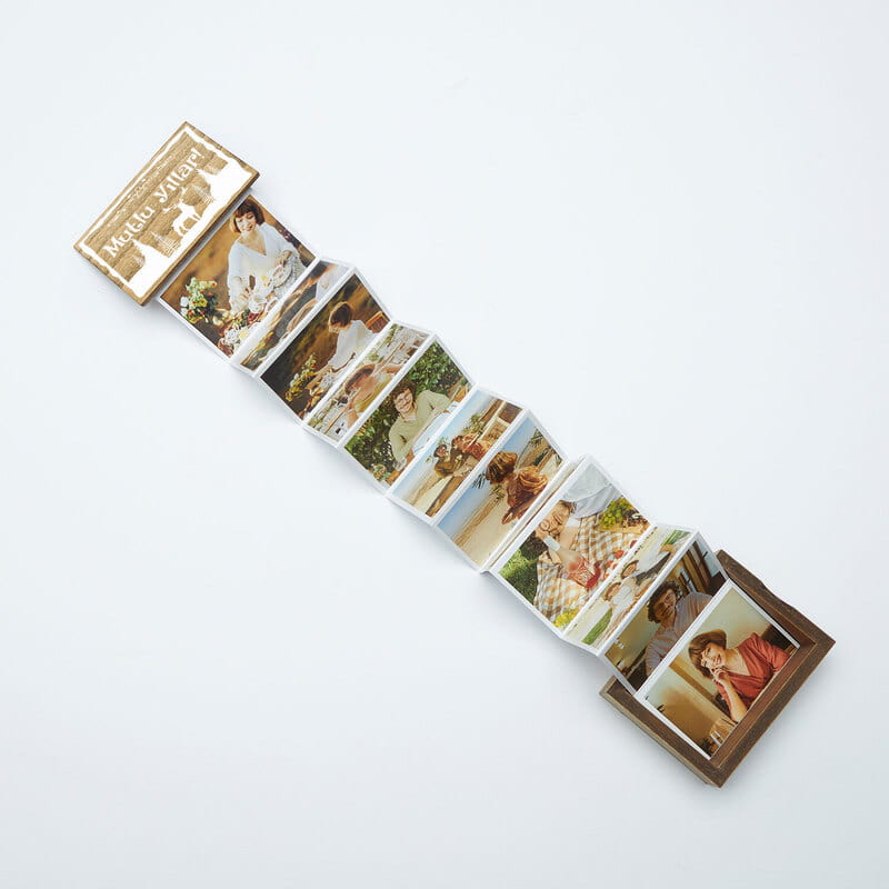 Kış Konseptli Mutlu Yıllar Akordiyon Fotoğraf Kutusu