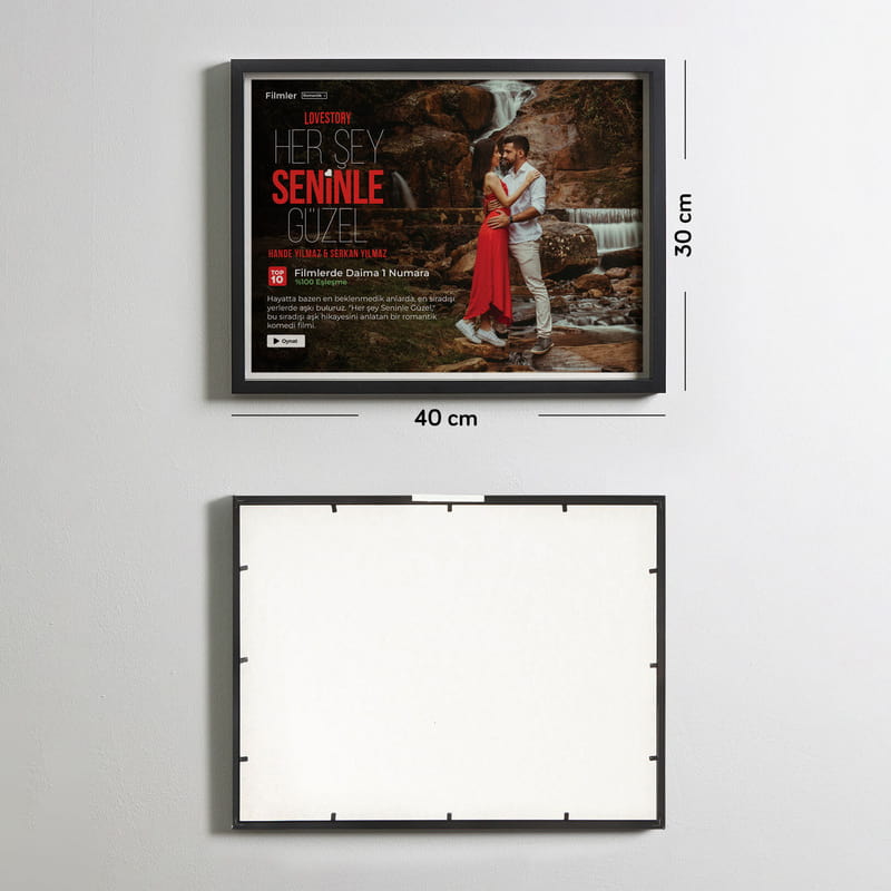Kişiselleştirilebilir Loveflix Film Fotoğraf Çerçevesi