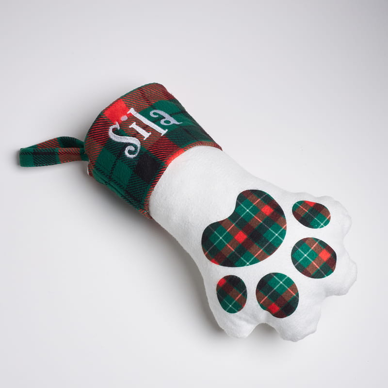 Kişiselleştirilebilir Pati Tasarımlı Şömine Noel Çorabı