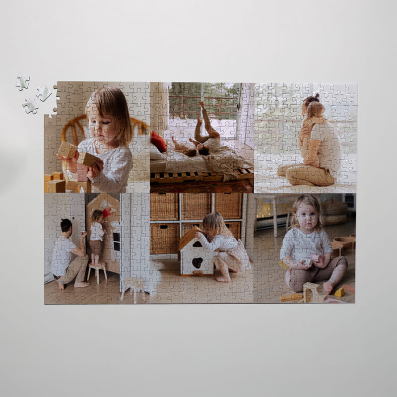 Kişiye Özel 6'lı Kolaj 500 Parça Puzzle