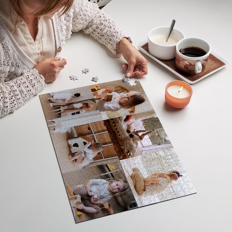 Kişiye Özel 6'lı Kolaj 500 Parça Puzzle