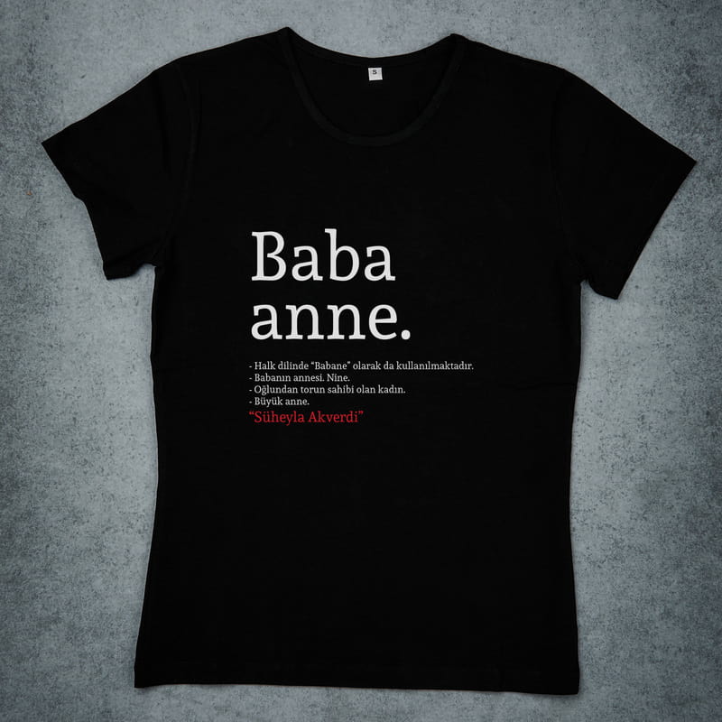Kişiye Özel Babaanne Torun Anlamı Tişört Body Kombini - %100 Pamuklu Kumaş
