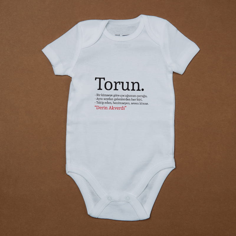 Kişiye Özel Babaanne Torun Anlamı Tişört Body Kombini - %100 Pamuklu Kumaş