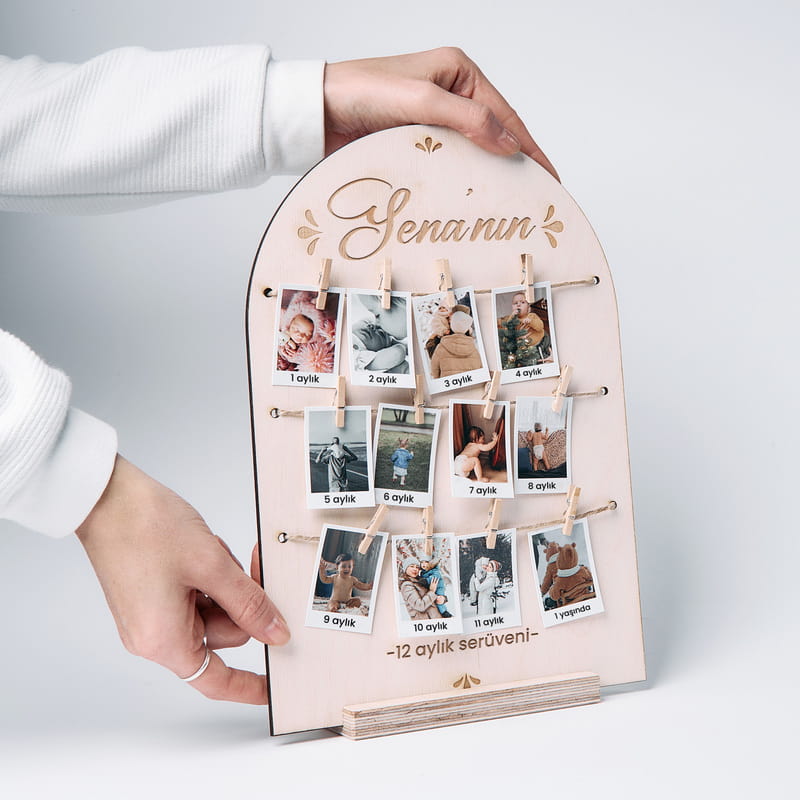 Kişiye Özel Bebek İlk Yıl Fotoğraf Panosu
