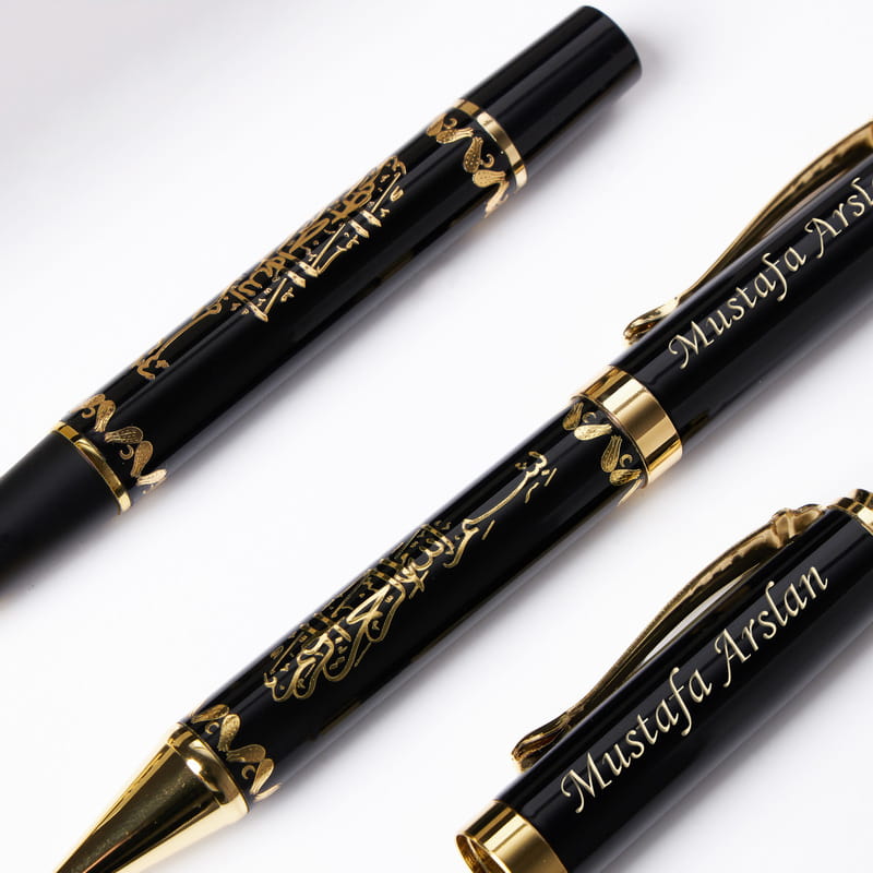 Kişiye Özel Besmele Kabartmalı Kalem Seti