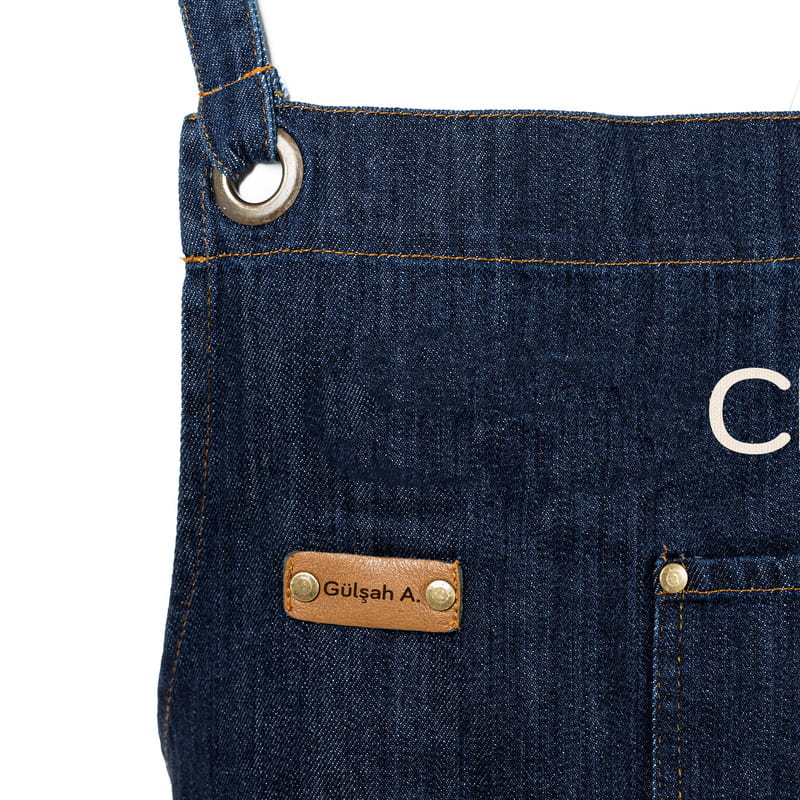 Chef Tasarımlı Hediye Kot Mutfak Önlüğü