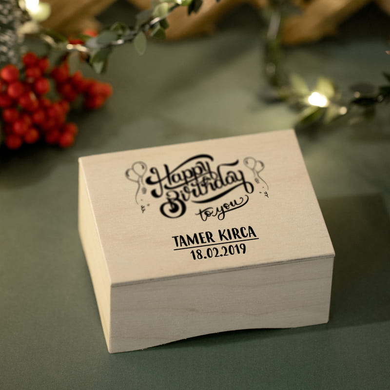 Kişiye Özel Doğum Günü Hediyesi Ahşap Müzik Kutusu