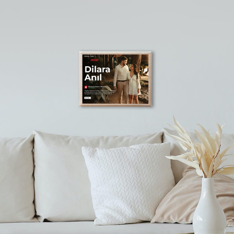 Kişiye Özel Film Afişi Tasarımlı Ahşapfoto