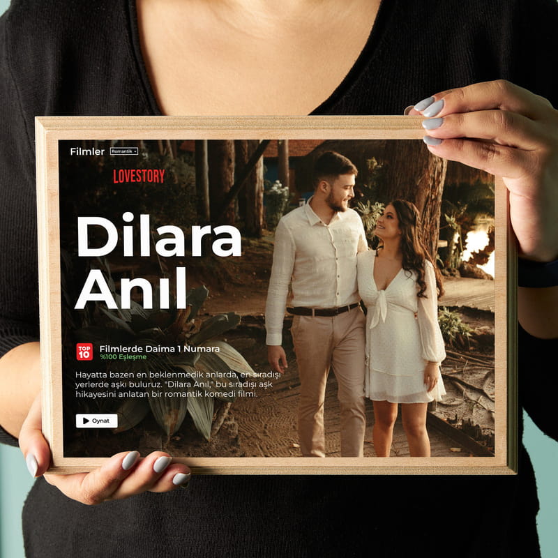 Kişiye Özel Film Afişi Tasarımlı Ahşapfoto
