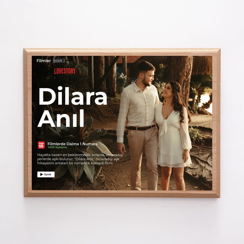 Kişiye Özel Film Afişi Tasarımlı Ahşapfoto