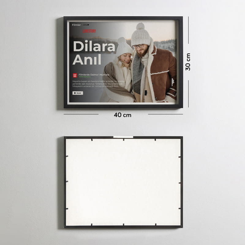 Kişiye Özel Film Afişi Tasarımlı Fotoğraf Çerçevesi