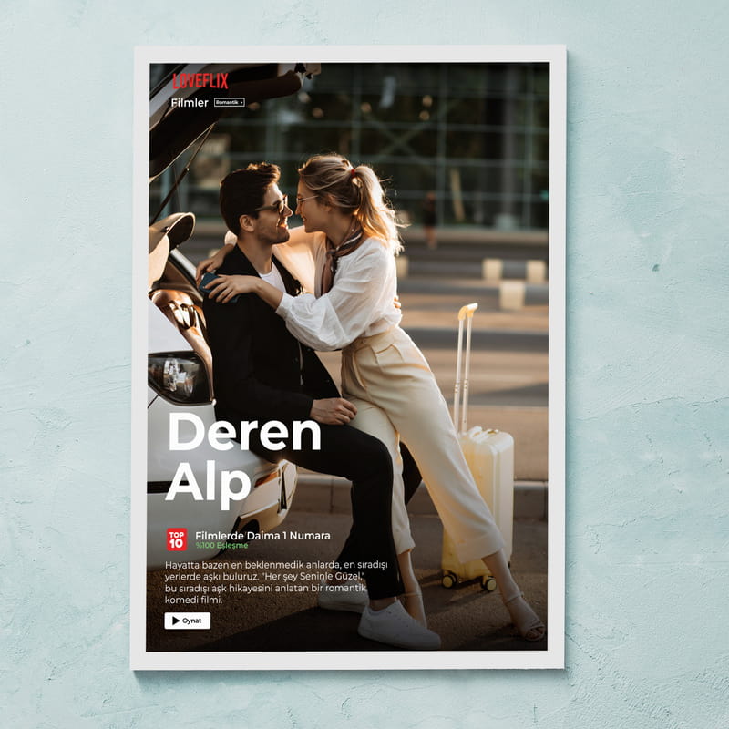 Kişiye Özel Film Temalı Kanvas Tablo - 30x40