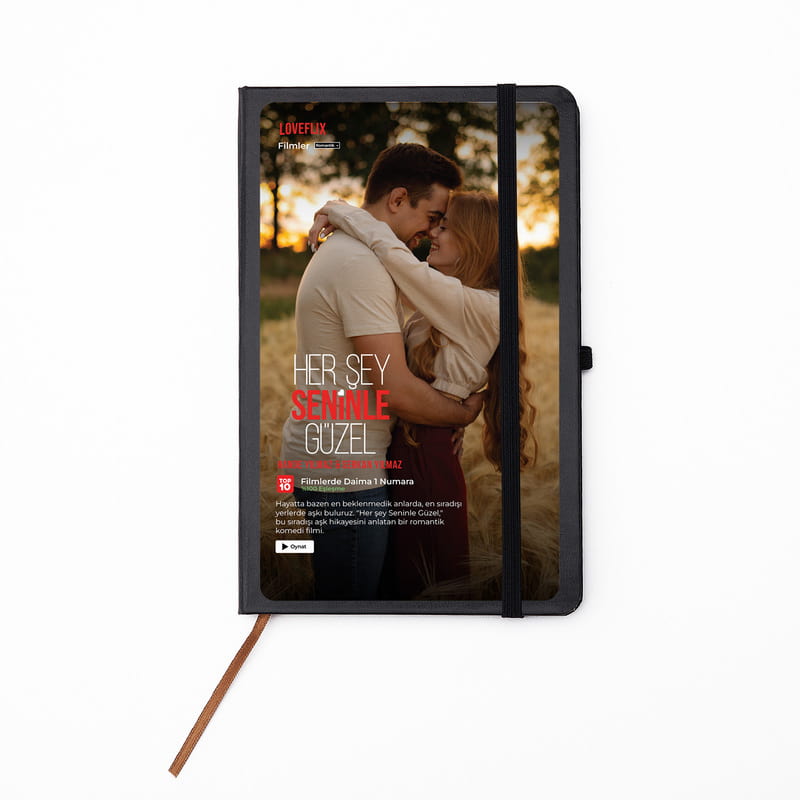 Kişiye Özel Fotoğraflı Her Şey Seninle Güzel Not Defteri