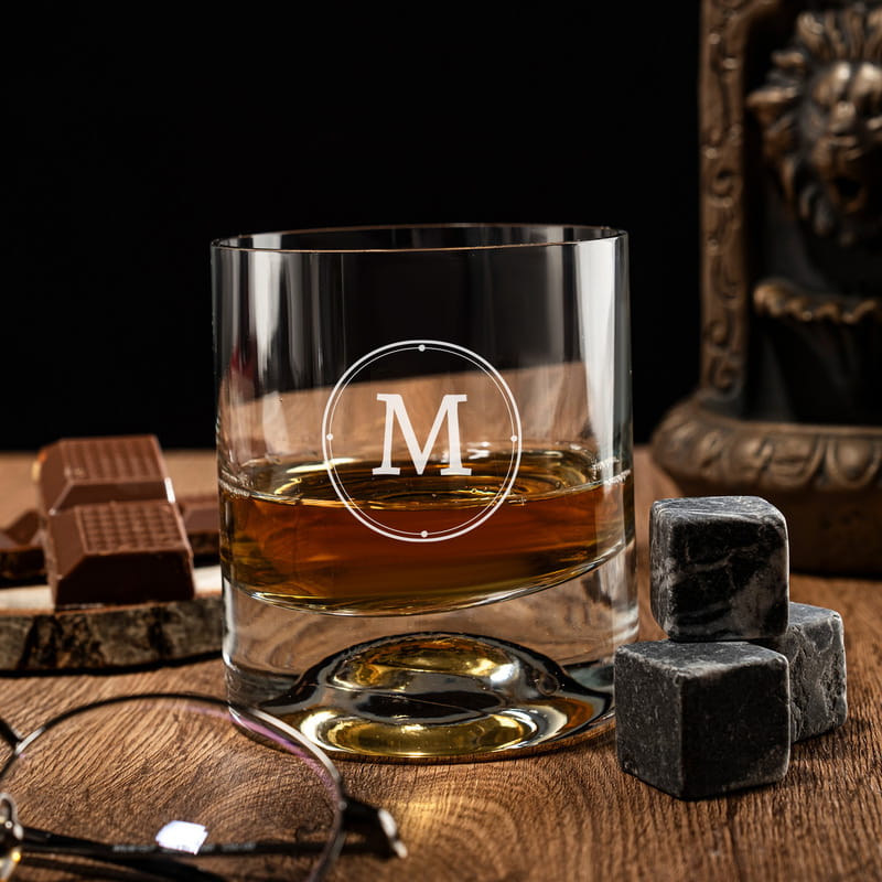 Kişiye Özel Harf Yazılı Viski Bardağı Seti