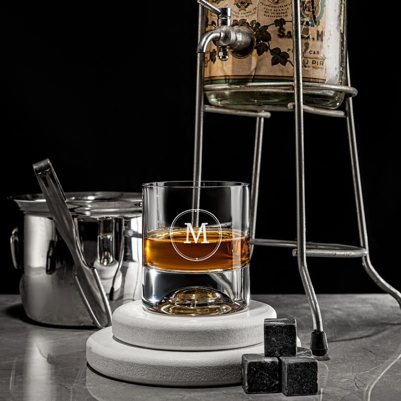 Kişiye Özel Harf Yazılı Viski Bardağı Seti