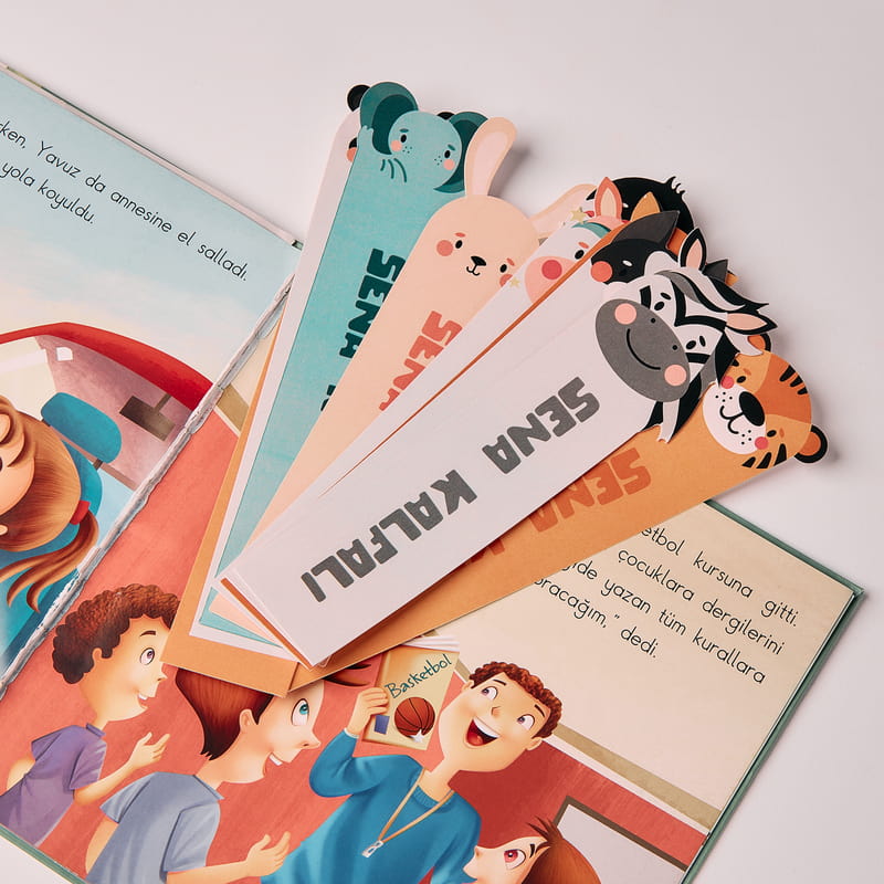 Kişiye Özel Hayvan Figürlü 10'lu Kitap Ayracı Seti