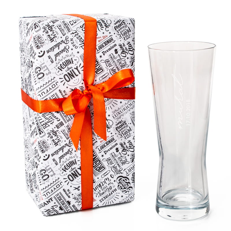 Kişiye Özel İmza Tasarımlı Prag Bira Bardağı