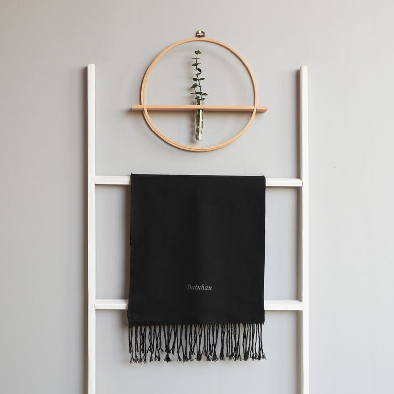 Kişiye Özel İsim Nakışlı Erkek Atkısı