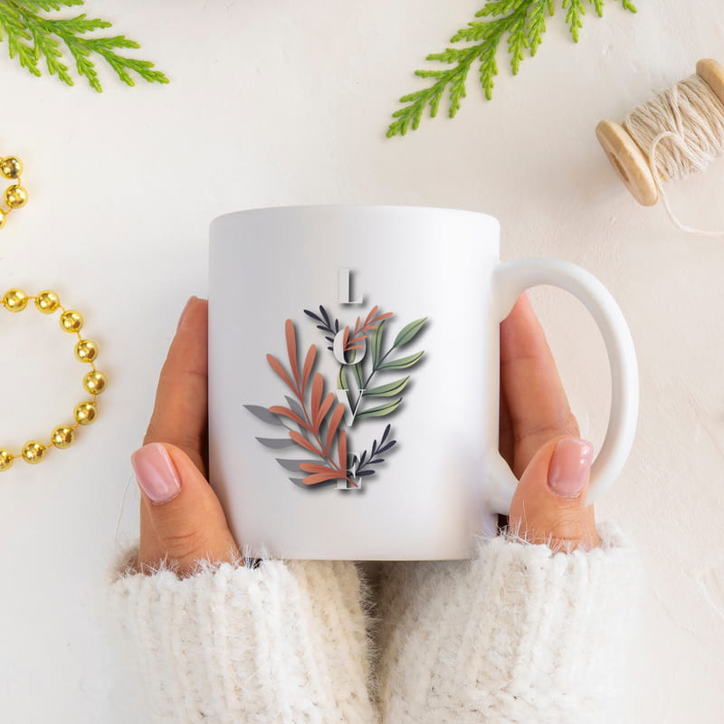 Kişiye Özel Love Yazılı Fotoğraflı Kupa