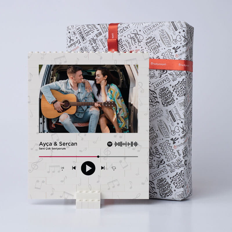 Kişiye Özel Müzik QR Kodlu Block 96 Parça Puzzle