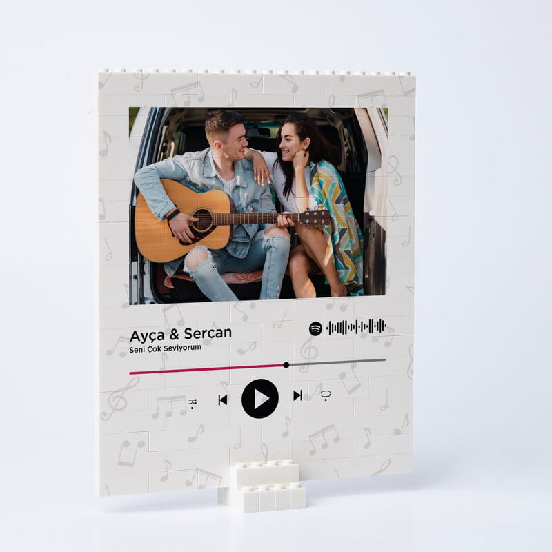 Kişiye Özel Müzik QR Kodlu Block 96 Parça Puzzle