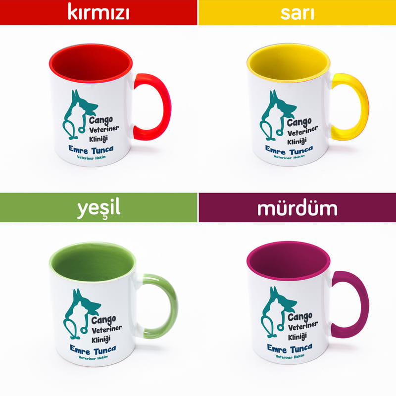 Kişiye Özel Veteriner Temalı Seramik Kupa